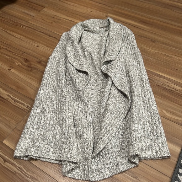 LOFT Sweaters - LOFT Gray Cardigan Sweater with Waterfall Front Size XSP